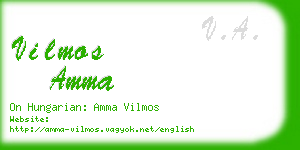 vilmos amma business card